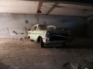 1957 Chevy Barn Find, Indoors