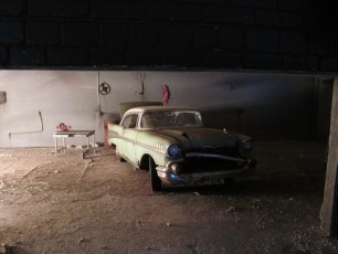 1957 Chevy Barn Find, Indoors